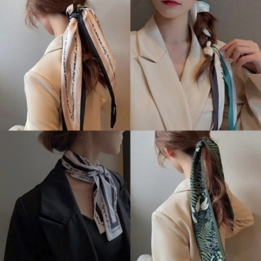 Classic Pattern II Twilly Scarf - Picture 5 of 9